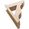 Ekena Millwork 8-in W x 24-in D x 32-in H Funston Slat Rough Cedar Woodgrain TimberThane Outlooker, Primed Tan OUTUR080X24X32FST24RCPR - alternate 2